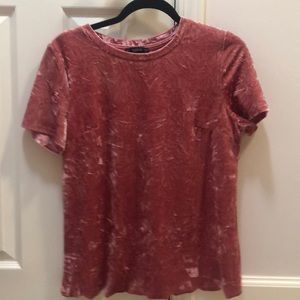 Pink velvet top